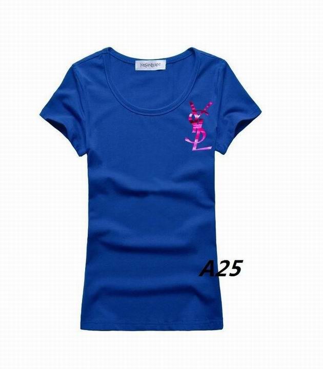 YSL short round collar T woman S-XL-115